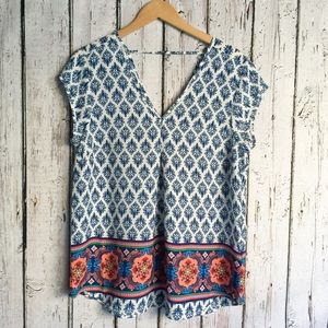 Daniel Rainn DR2 V-neck Blouse Size M EUC